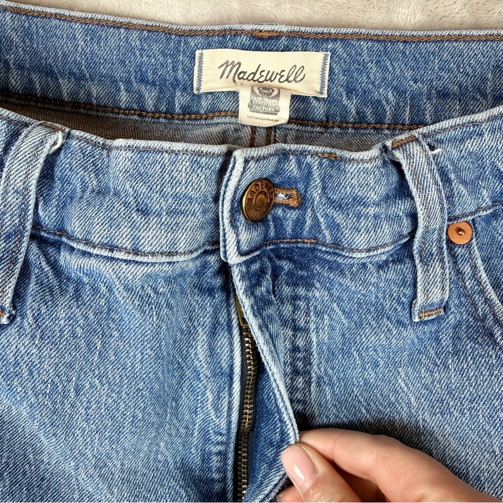 Madewell Perfect Vintage High Rise Straight Crop Jeans Raw Hem Size 31 - Picture 7 of 12
